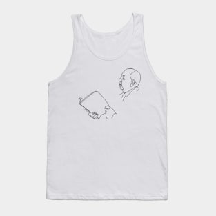 Alfred Hitchcock minimal line drawing Tank Top